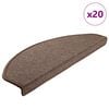 vidaXL trappem&aring;tter 20 stk. 65 x 24 x 4 cm kaffebrune halvrund store
