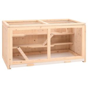 vidaXL hamsterbur 104x52x54 cm massivt tr&aelig; gran