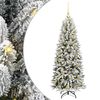 vidaXL Kunstigt juletr&aelig; Hvid 120 cm PVC og plastik og st&aring;l og PE