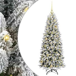 vidaXL Kunstigt juletr&aelig; Hvid 120 cm PVC og plastik og st&aring;l og PE