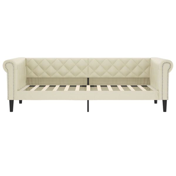 vidaXL daybed 100x200 cm kunstl&aelig;der cremefarvet