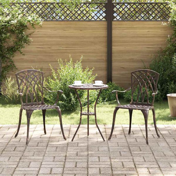 vidaXL Have Stol 2 pcs Bronze 55 x 56.5 x 91cm Aluminium