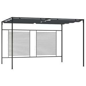 vidaXL havepavillon med udtr&aelig;kkeligt tag 4x3x2,3 m 180 g/m&sup2; antracit