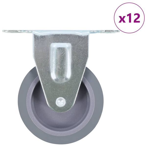 vidaXL faste hjul 12 stk. 75 mm