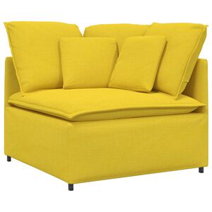 vidaXL modulsofa hj&oslash;rnemodul med hynder 100 cm lysegul