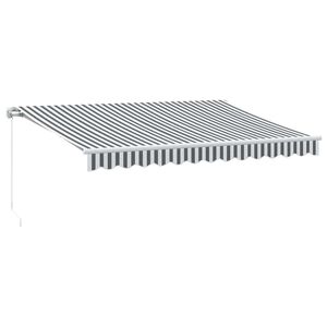 vidaXL markise 350x250 cm manuel betjening antracitgr&aring; og hvid