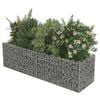 vidaXL gabion-h&oslash;jbed 180x50x50 cm galvaniseret st&aring;l
