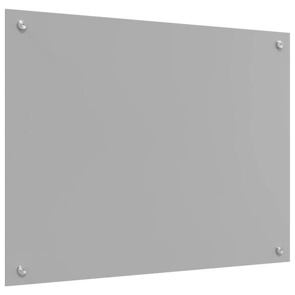 vidaXL K&oslash;kken bagv&aelig;g Lysegr&aring; 80 x 60 cm h&aelig;rdet glas