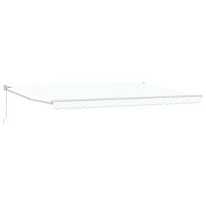 vidaXL Markise Hvid 500 &times; 300 cm Polyester og metal