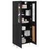 vidaXL Highboard Sort eg 69,5 x 34 x 90 cm Konstrueret tr&aelig;