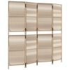 vidaXL rumdeler 4 paneler polyrattan beige