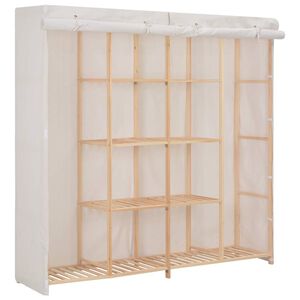 vidaXL kl&aelig;deskab 173 x 40 x 170 cm stof hvid