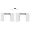 vidaXL skrivebord 120x42x76 cm konstrueret tr&aelig; hvid