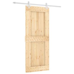 vidaXL Skyded&oslash;r 85 x 210 cm Massivt Fyrretr&aelig; (Ubehandlet)