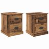 vidaXL Natskab 2 stk. Gammelt tr&aelig; 39 x 39 x 47.5 cm Konstrueret tr&aelig;