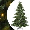 vidaXL Kunstigt Hinged Juletr&aelig; med 300 LED'er Gr&oslash;n 180 cm PVC og St&aring;l