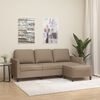 vidaXL 3-personers sofa med fodskammel 180 cm kunstlæder cappuccino