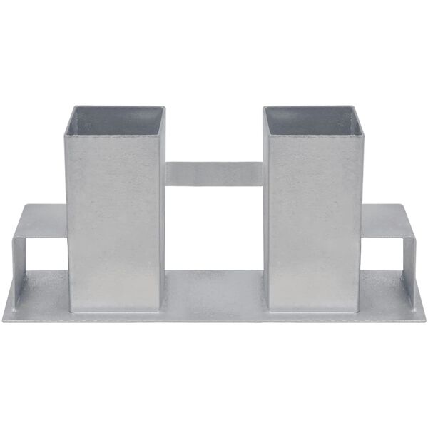 vidaXL st&oslash;ttef&oslash;dder til br&aelig;ndestabel 4 stk. st&aring;l s&oslash;lvfarvet