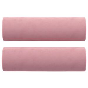 vidaXL pyntepuder 2 stk. &Oslash;15x50 cm velour lyser&oslash;d