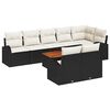 vidaXL Havesofa S&aelig;t 9 stk. Sort og Cream polyrattan