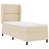 vidaXL Box spring seng med madras Creme 80 x 200 cm Stof