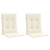 vidaXL stolehynde m. lav ryg 2 stk. 100x50x3 cm oxfordstof cremefarvet
