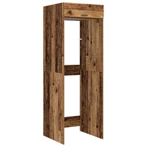 vidaXL Vaskemaskine Skab med opbevaring Gammelt tr&aelig; 67,5 x 68 x 200 cm