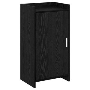 vidaXL Sko skab med opbevaring Sort eg 48 x 36 x 92 cm Konstrueret tr&aelig;