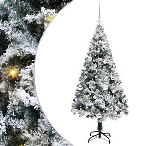 vidaXL Kunstigt juletr&aelig; med stativ Hvid 150 cm PVC og St&aring;l og Plastik