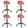vidaXL drejelige spisebordsstole 4 stk. fl&oslash;jl lyser&oslash;d