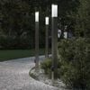 vidaXL pullertlamper med stikkontakt 3 stk. 110 cm rustfrit st&aring;l IP44