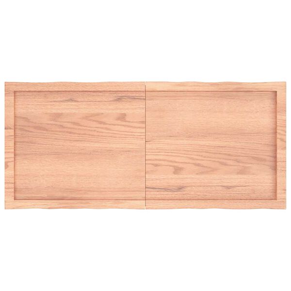 vidaXL bordplade 120x50x(2-4) cm naturlig kant behandlet træ lysebrun