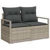 vidaXL Sofa S&aelig;t 6 pcs Lysegr&aring; polyrattan