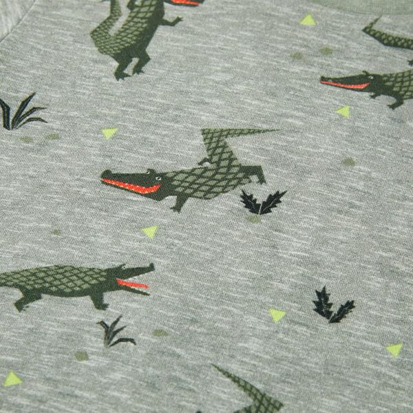 T-shirt til børn str. 128 lys kakimeleret