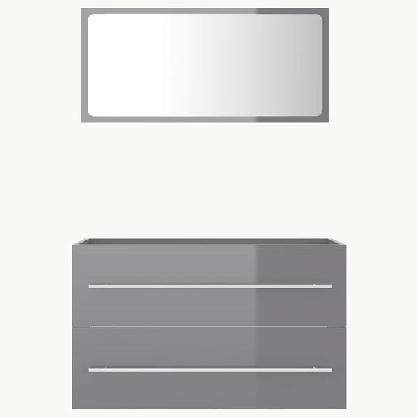 vidaXL badev&aelig;relsesm&oslash;bels&aelig;t 2 dele sp&aring;nplade gr&aring; h&oslash;jglans