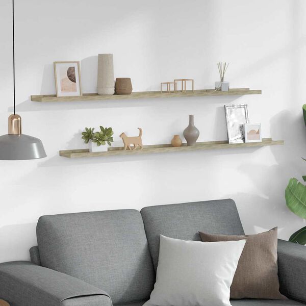 vidaXL v&aelig;ghylder 2 stk. 115x9x3 cm sonoma-eg