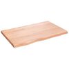 vidaXL v&aelig;ghylde 80x50x(2-4) cm behandlet massivt egetr&aelig; lysebrun