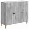 vidaXL Sideboard Gr&aring; sonoma-eg 89 x 34,5 x 80 cm Konstrueret tr&aelig;