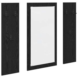 vidaXL V&aelig;gmonteret Jakkeholder V&aelig;gmonteret Sort eg 96 x 1,5 x 90 cm