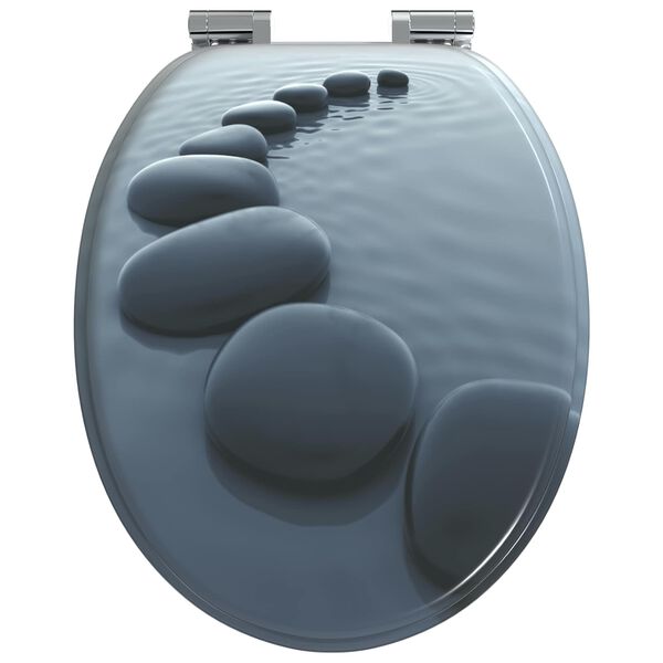 vidaXL Bl&oslash;dt lukket toiletbr&aelig;t Gr&aring; 44 x 38 cm MDF plade