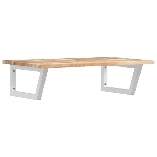 vidaXL v&aelig;gh&aelig;ngt badev&aelig;relseshylde st&aring;l og massivt akacietr&aelig;