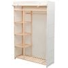 vidaXL garderobe stof og fyrretr&aelig; 110 x 40 x 170 cm
