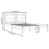 vidaXL sengeramme 140x190 cm massivt træ hvid