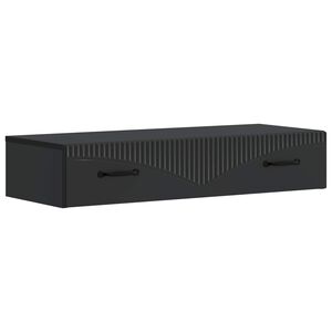 vidaXL V&aelig;gh&aelig;ngt Sideskab Sort 87,5 x 34,5 x 17 cm Konstrueret tr&aelig;