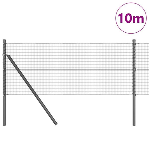 vidaXL Hegnsp&aelig;l Gr&aring; 10 x 0,5 m (16 x 16 mm net) St&aring;l