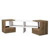 Homemania tv-bord Fold 141,2x29,7x38,8 cm hvid og valn&oslash;dsfarvet