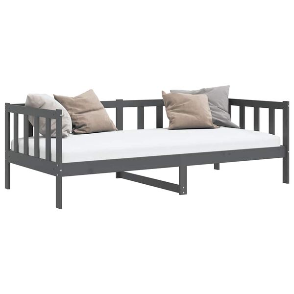 vidaXL daybed 90x200 cm massivt fyrretr&aelig; gr&aring;