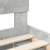 vidaXL Sengestel med hovedg&aelig;rde Beton Gr&aring; 150 x 200 cm Konstrueret tr&aelig;