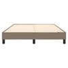 vidaXL Boxspring sengeramme 140x200 cm stof gr&aring;brun
