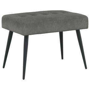 vidaXL B&aelig;nk med knap tufting M&oslash;rkegr&aring; 60 x 40 x 45 cm Fl&oslash;jl